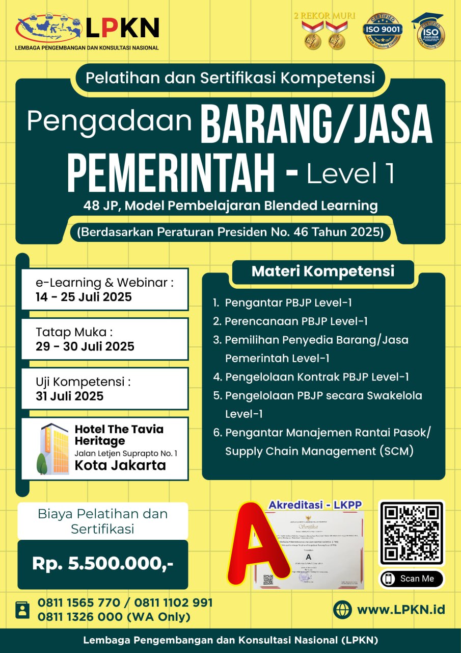Sertifikasi Pbj Materi Dan Tahapannya Diklat Pemerintah